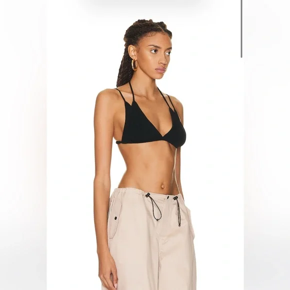 DION LEE Modular Butterfly Mesh black Bra SZ M $390